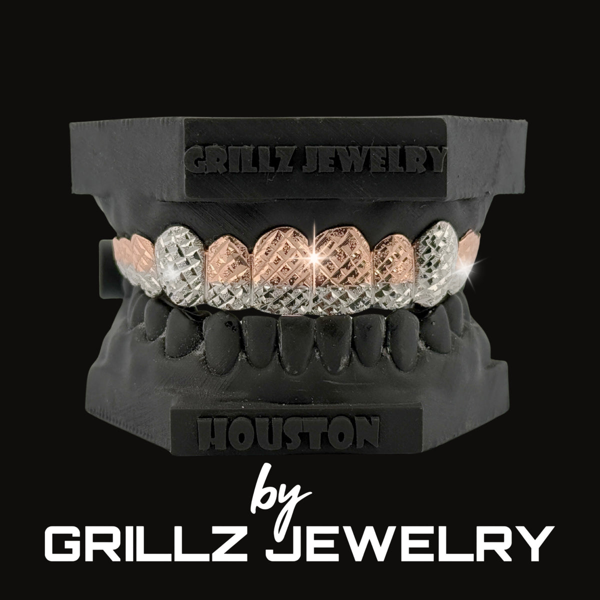 Grillz | Luxury Dual Tone Iced Grillz – Grillz Jewelry
