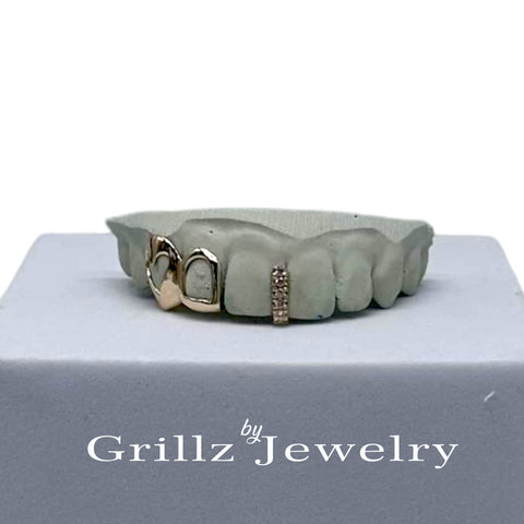 Elevate your style with our high-quality gold grillz, designed for durability and shine
