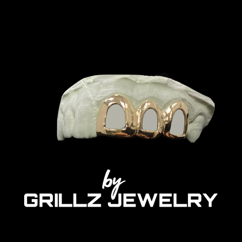 Grillz open face solid shiny