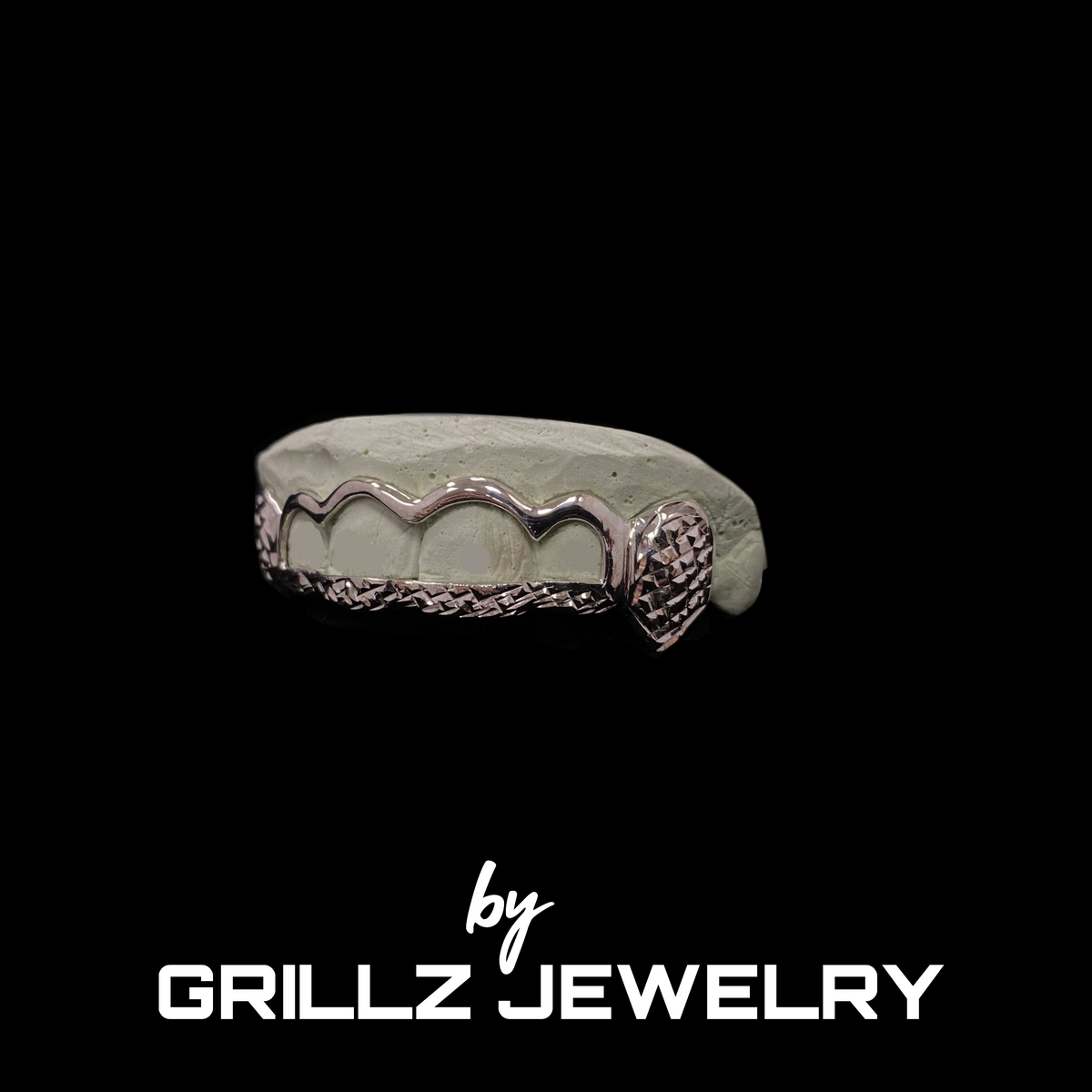 Grillz | Grillz window open face two fangs diamond cuts – Grillz Jewelry
