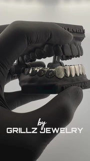 Close-up of crushed diamond dust texture creating frost-like brilliance on luxury grillz